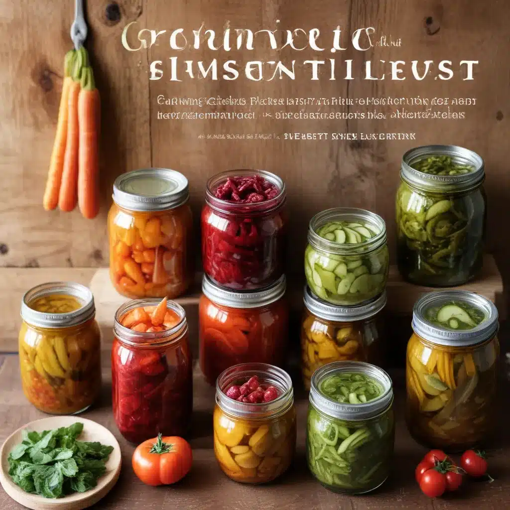 Cooking with Preserved Harvest: Canning, Pickling, and Fermentation Recipes