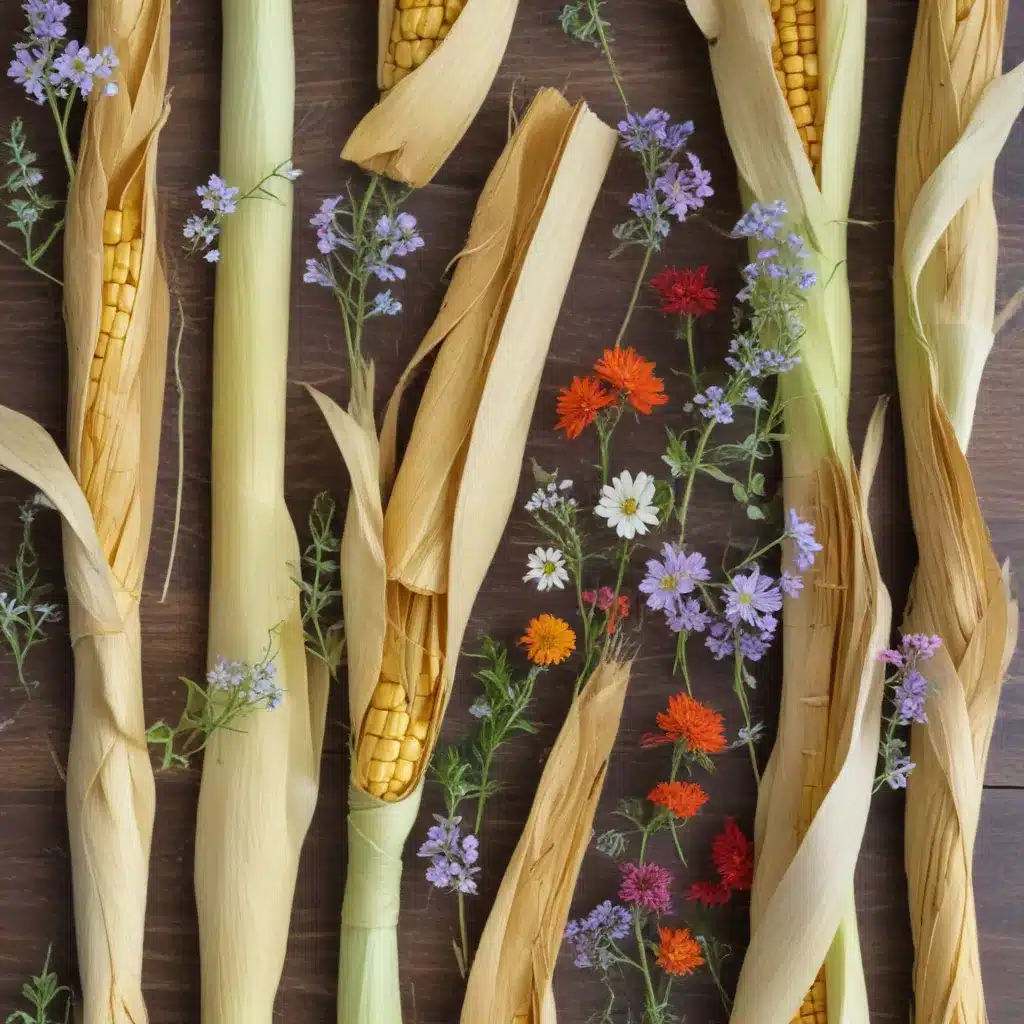 Crafting with Corn Husks and Wildflowers