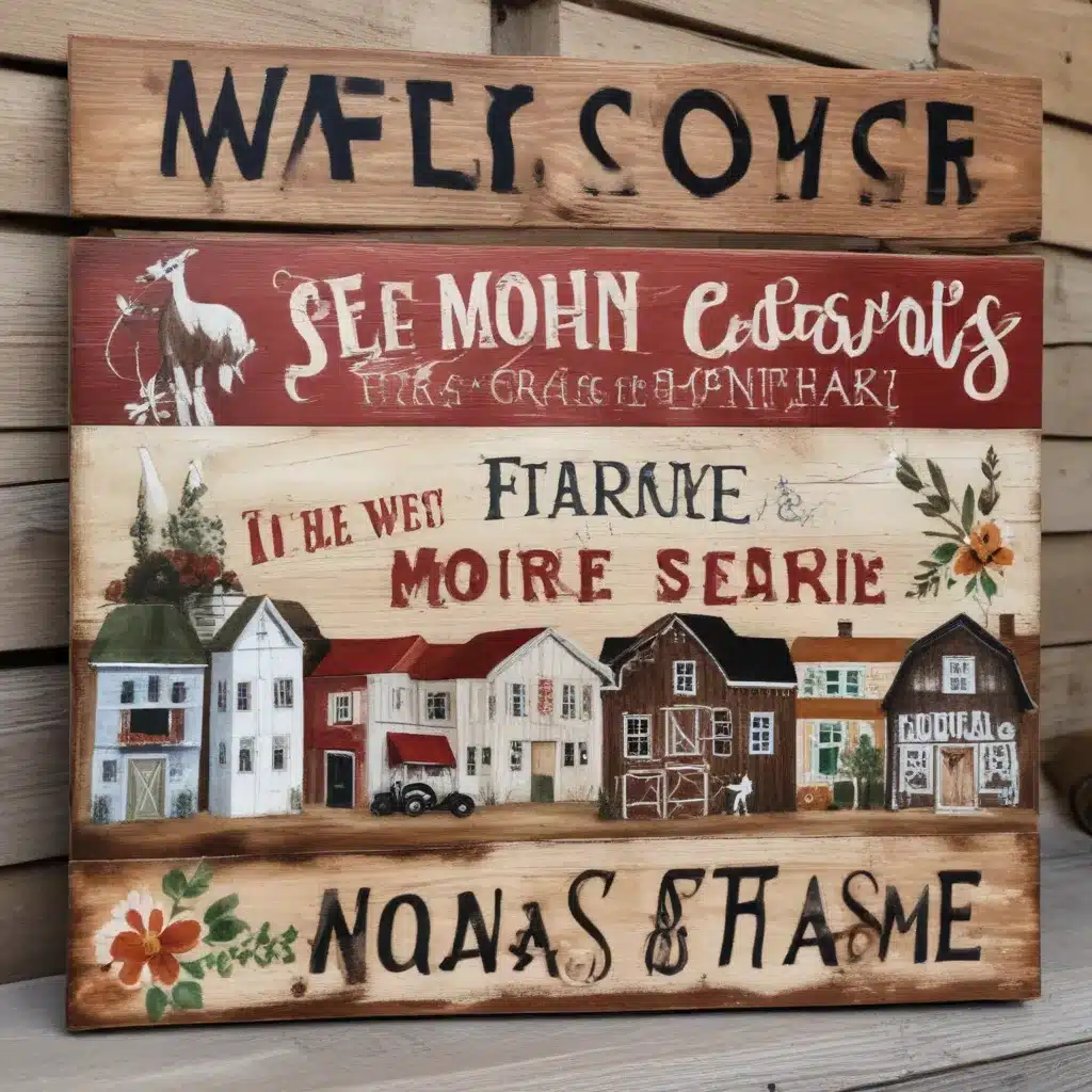 Creative Farm Crafts: Rustic Wooden Signs and Handpainted Murals